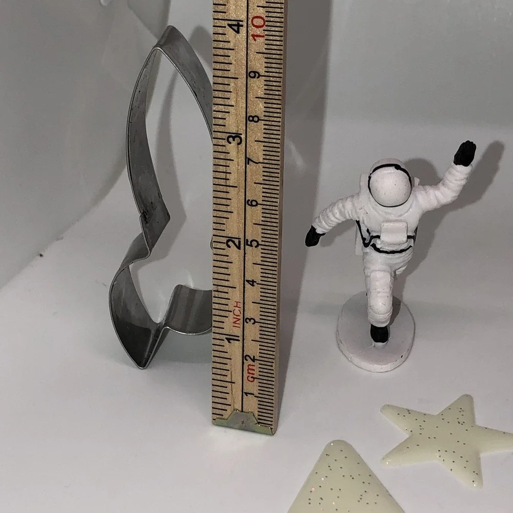 Astronaut Toy Lot Cake Topper Toppers Rocket Moon Cookie Cutters Stars